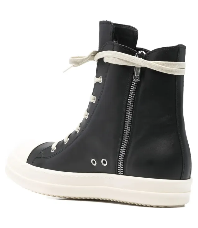 Rick Owens High-top Leather “Black” (RU01F2890 LCO 911) (4)