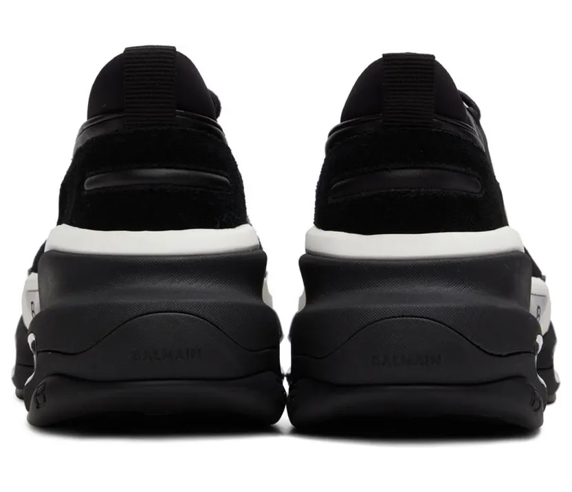 Balmain Black Leather B-Bold Low-Top Sneakers (XM0VI277LSOW) (2)