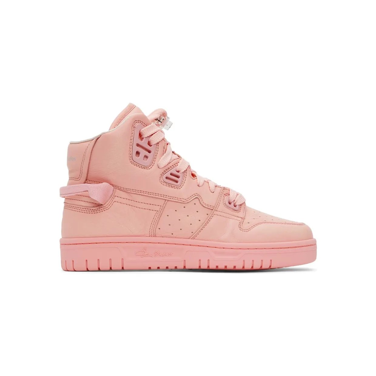 Acne Studios Pink Leather High-Top Sneakers (AD0411-)