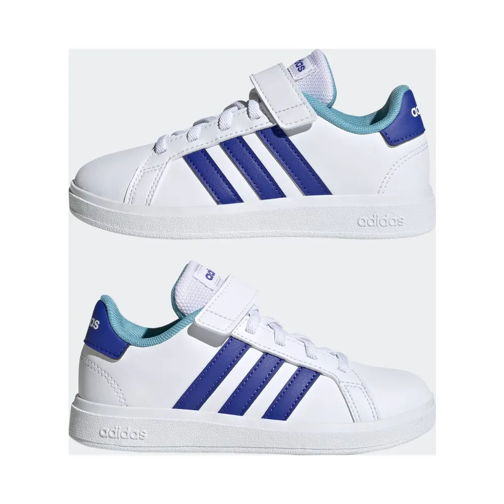 adidas Grand Court 2.0 Shoes Kids “Cloud White / Lucid Blue / Preloved Blue” (HP8915)