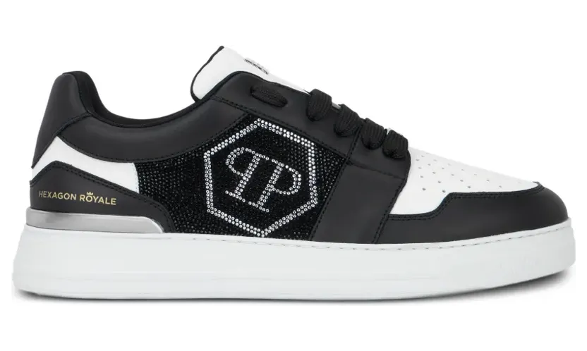 Philipp Plein Crystal Hexagon low-top sneakers – Zwart (UAFSUSC1086PLE022N)