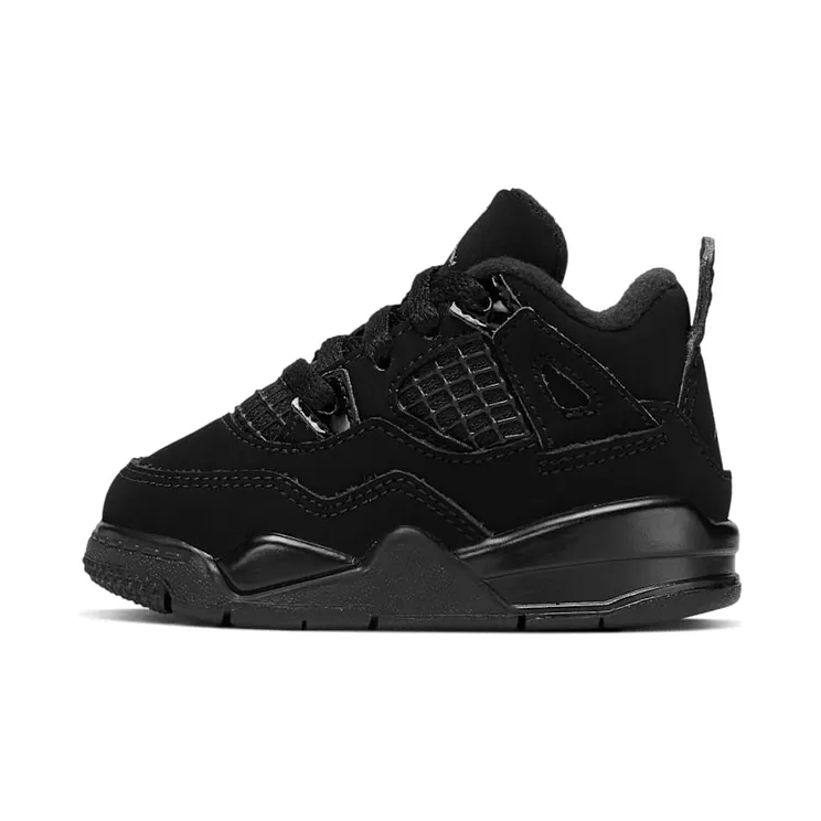 Air Jordan Nike AJ IV 4 Retro Black Cat (TD) (2020) “Black / Light Graphite” (BQ7670-010)