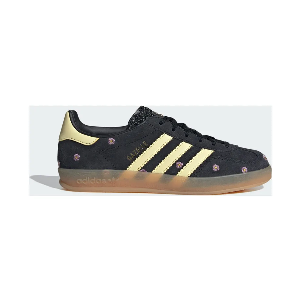 adidas Gazelle Indoor Core Black Almost Yellow Floral (IF4490)