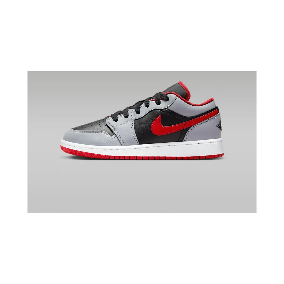 Air Jordan 1 Low GS “Black / Fire Red” (553560-060)