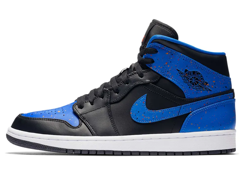 Air Jordan 1 Mid Black Signal Blue (554724-048)