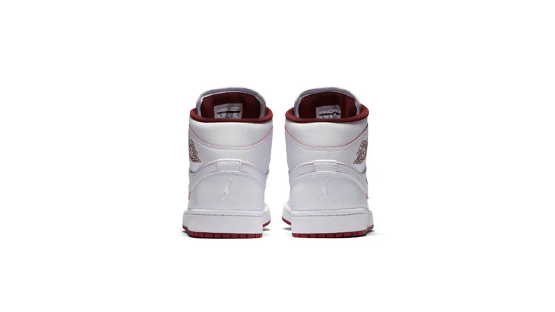 Jordan 1 Retro Mid White Gym Red Black White/Gym Red-Black (554724-103)