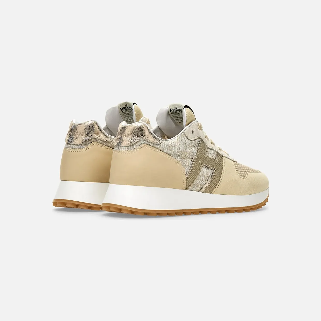 Sneakers Hogan H383 Ivory Gold (HXW4290CR00R4S0UAO) (2)