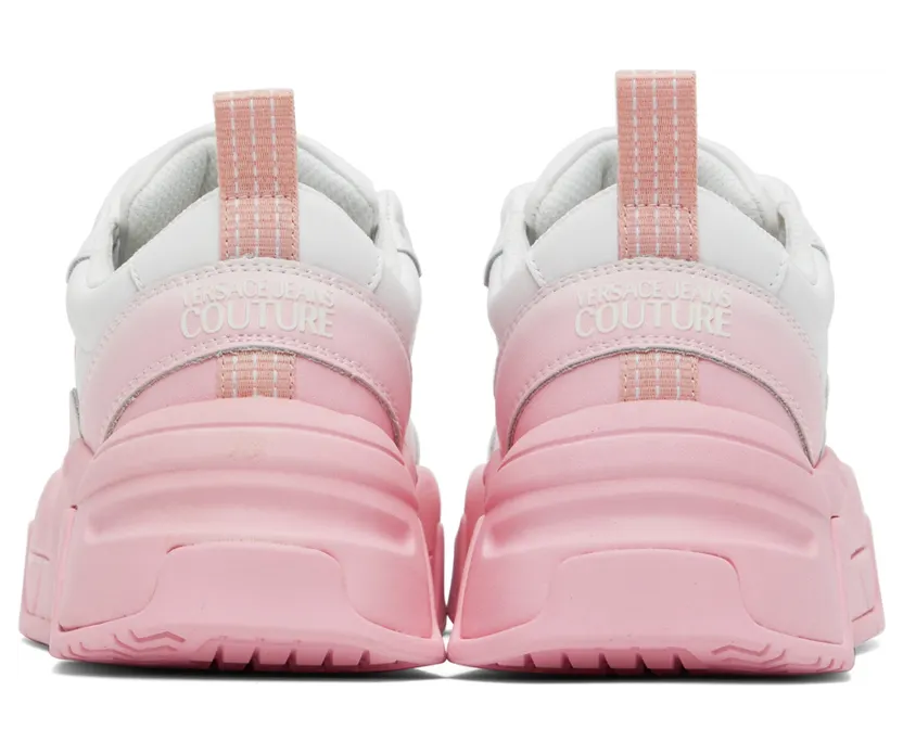 Versace Jeans Couture White & Pink Stargaze Gradient Sneakers (E72VA3SF4E71960) (2)