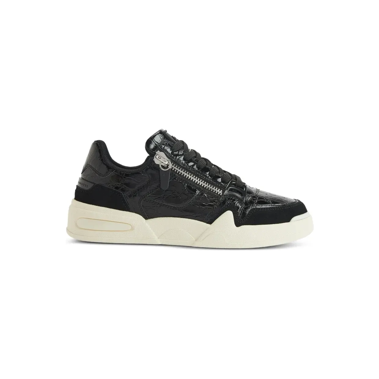 Giuseppe Zanotti met krokodillenprint en rits “Black” (RM60002002)