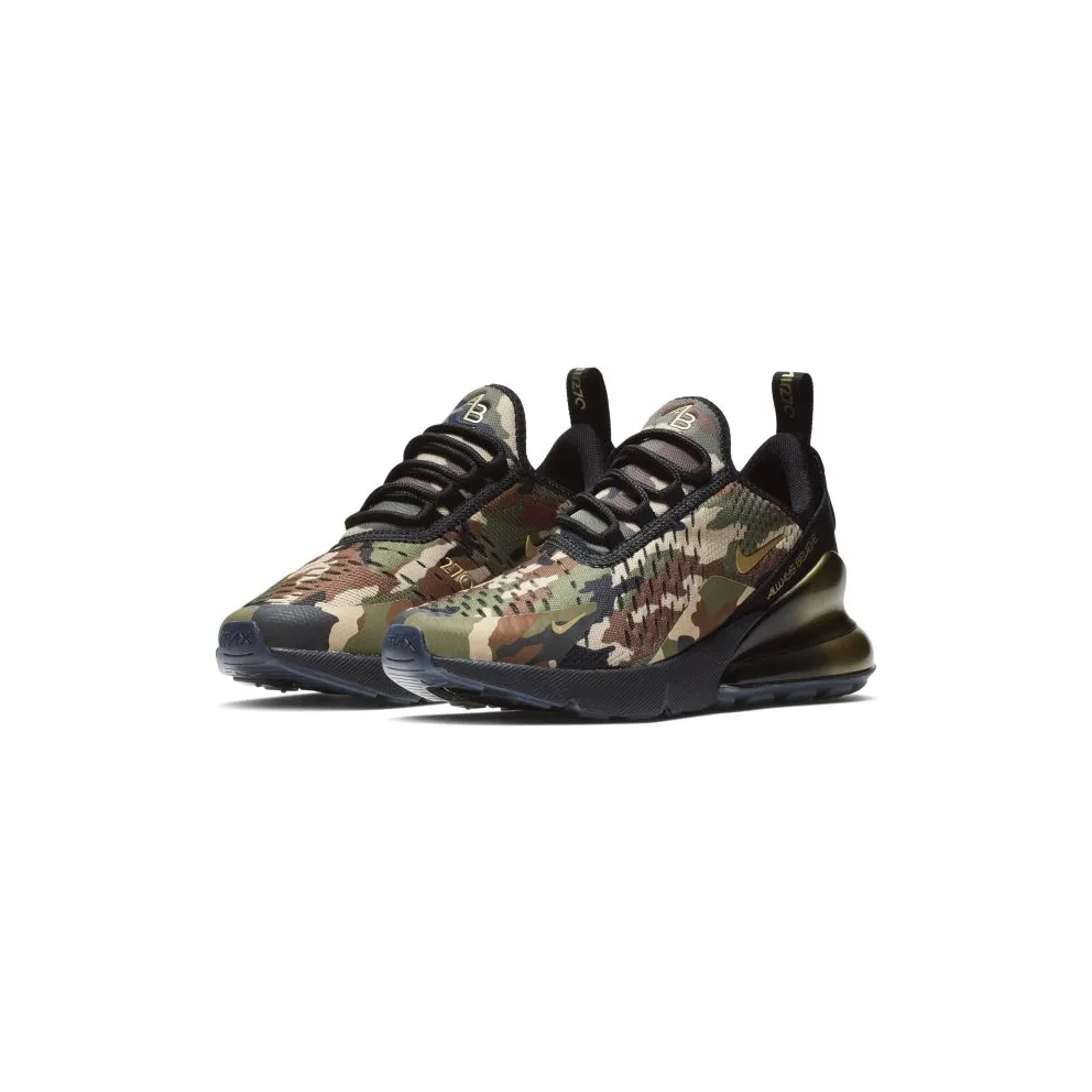 Nike Air Max 270 Doernbecher 2018 (GS) Black/Metallic Gold-Medium Olive-Fauna Brown-Desert (BV7249-001)