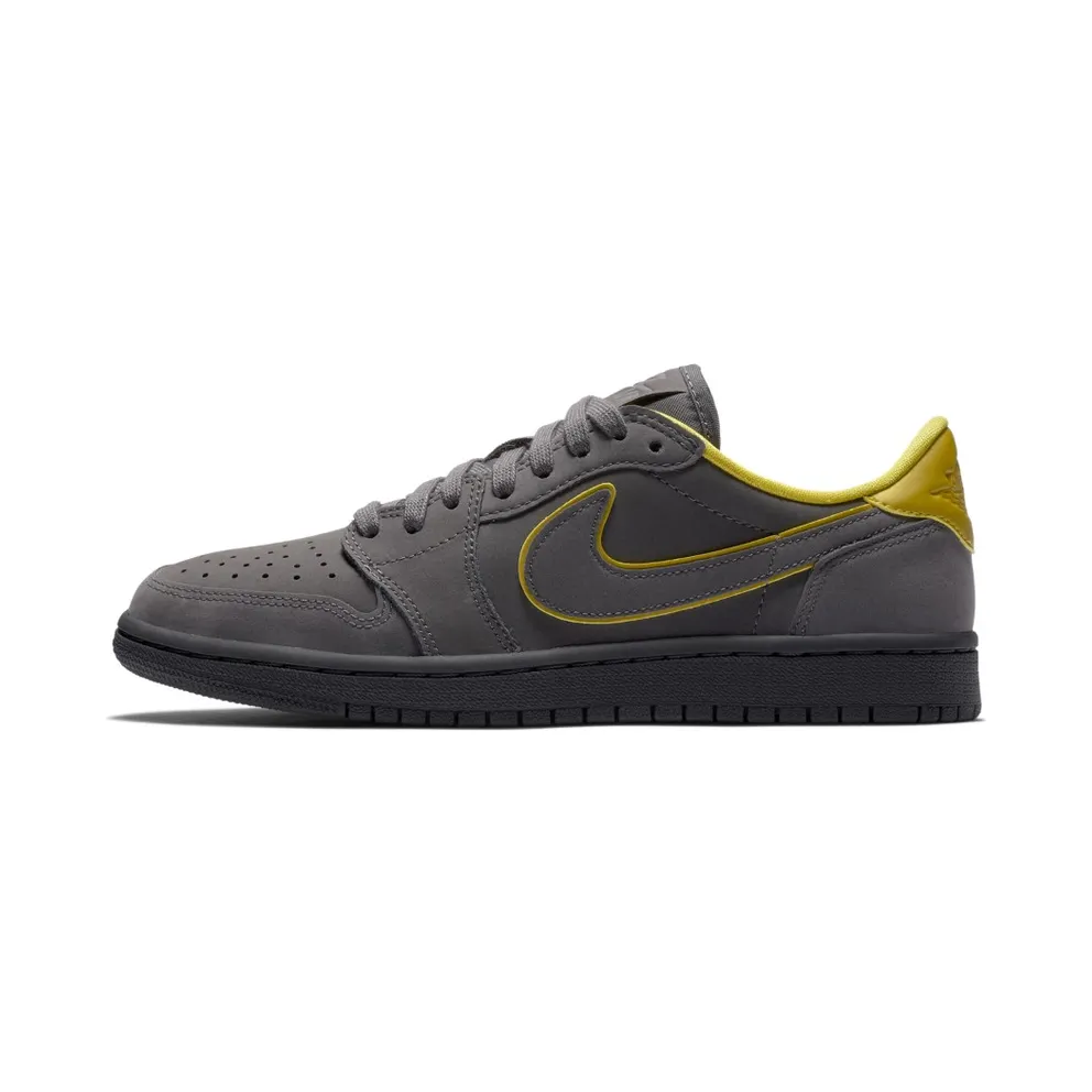 Jordan 1 Retro Low Thunder Grey (W) Thunder Grey/Bright Citron-White (AQ0828-017)