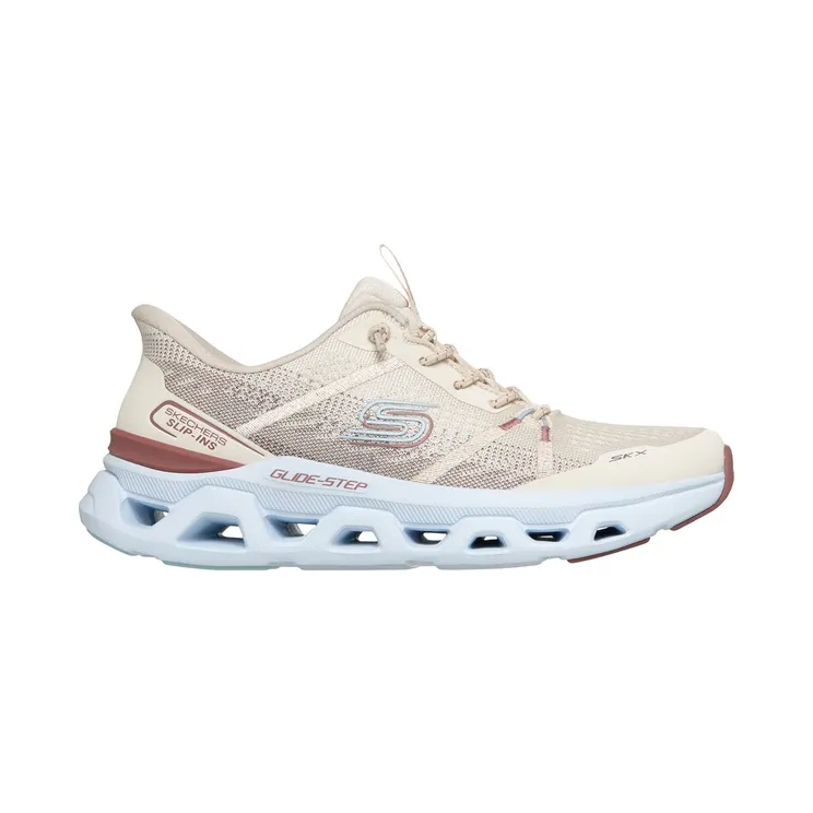 Skechers Slip-ins: Glide-Step Altus “Fast Lane Natuurlijk / Light Blue” (150513NTLB)