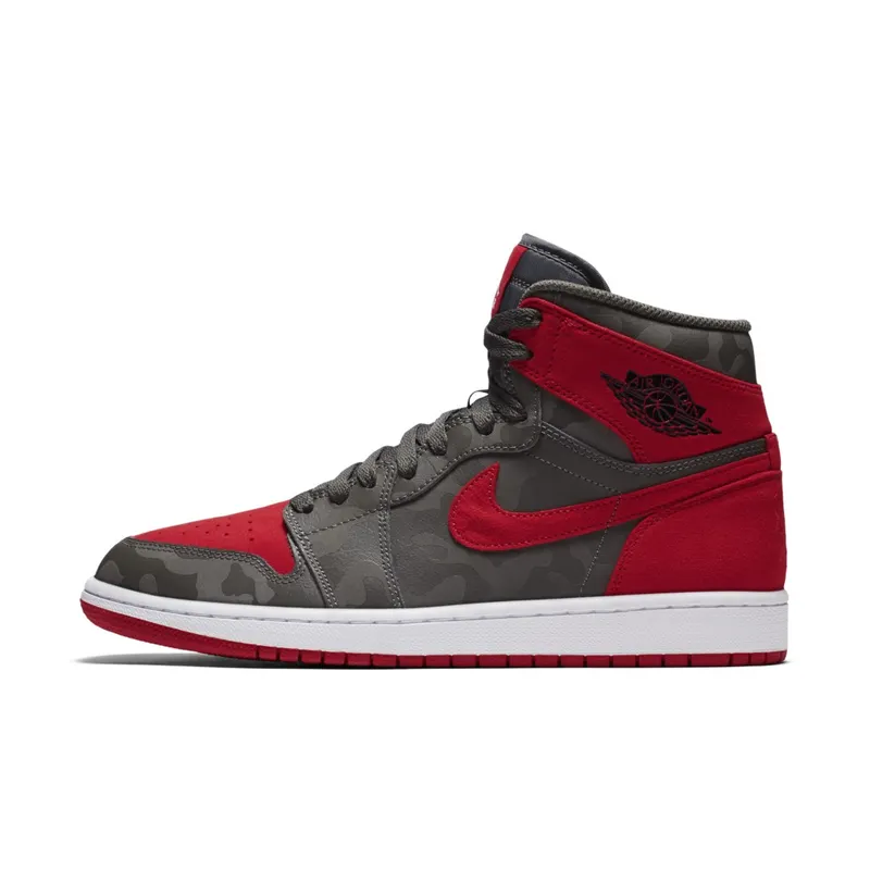 Jordan 1 Retro High Camo 3M Bred River Rock/Black-University Red-Dark Stucco-White (AA3993-032)