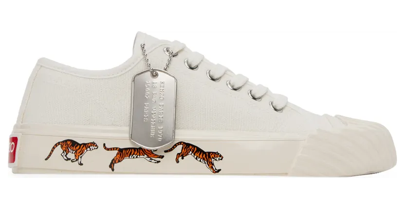 Kenzo Off-White Kenzo Paris Tiger Sneakers (FC62SN010F50)
