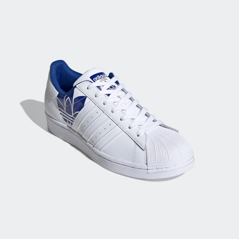 Adidas Superstar ‘Trefoil Print – Royal Blue’ Cloud White/Cloud White/Royal Blue (FY2826)