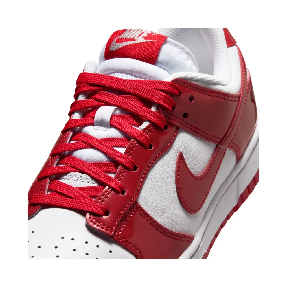 Nike Dunk Low SE Womens “Patent White University Red” (IV5104-101)