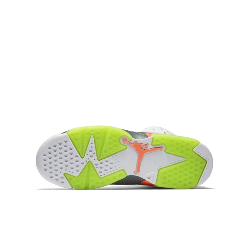 Jordan 6 Retro Bright Mango (GS) White/Ghost Green-Hasta-Bright Mango (384665-114)