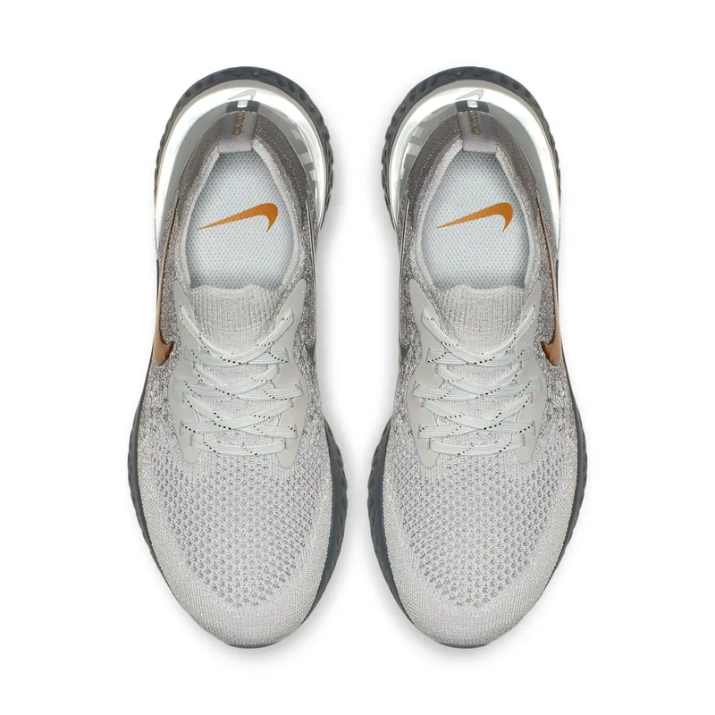 Nike Epic React Flyknit Vast Grey Metallic Gold (W) Vast Grey/Metallic Gold-Metallic Platinum-Gunsmoke-Atmosphere Grey (AV3048-070)