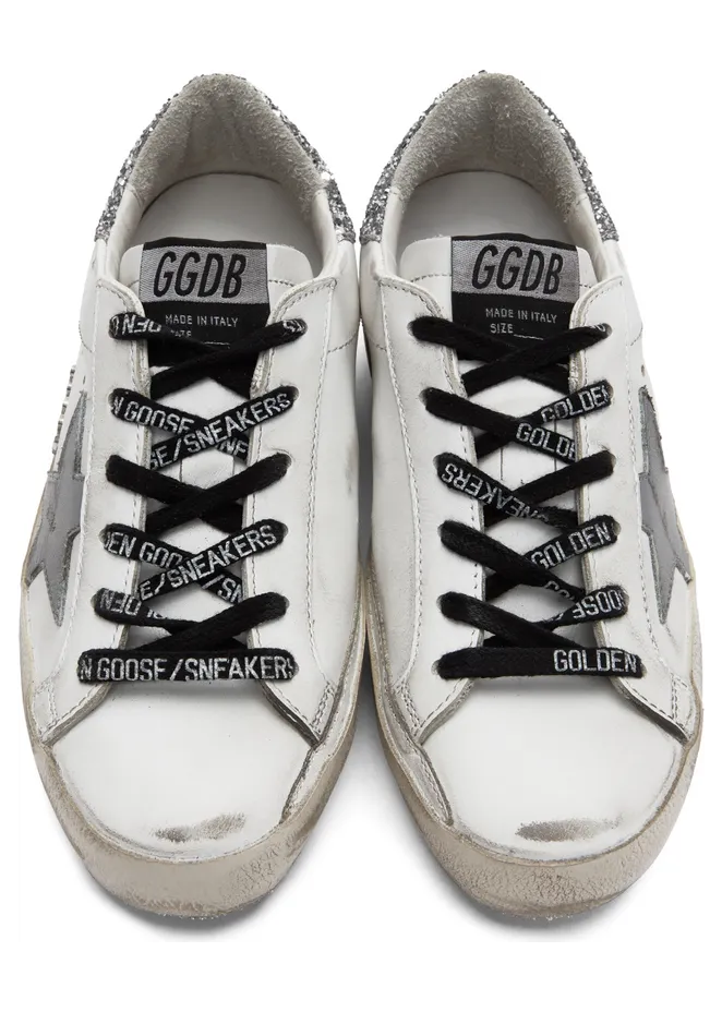 Golden Goose White & Silver Super-Star Classic Sneakers (GWF00102.F003020.10268) (5)