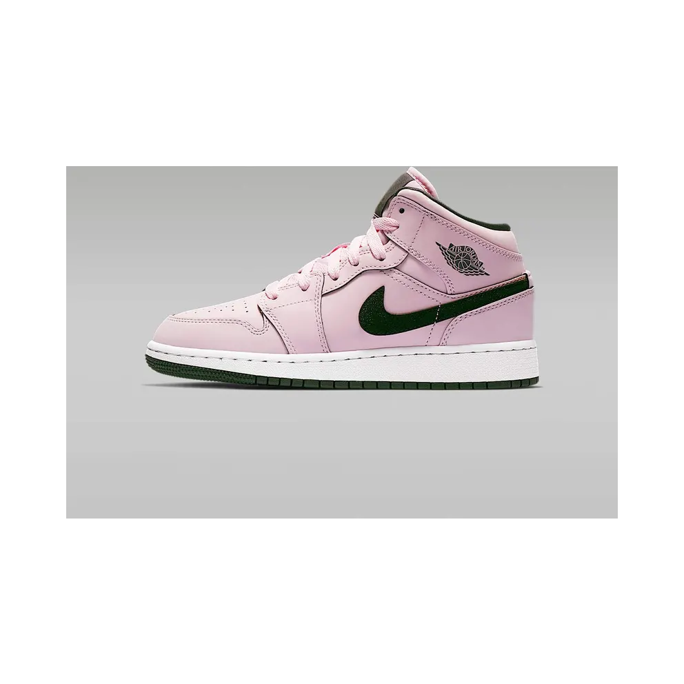 Jordan 1 Mid Pink Foam (GS) Pink Foam/Black-White (555112-601)