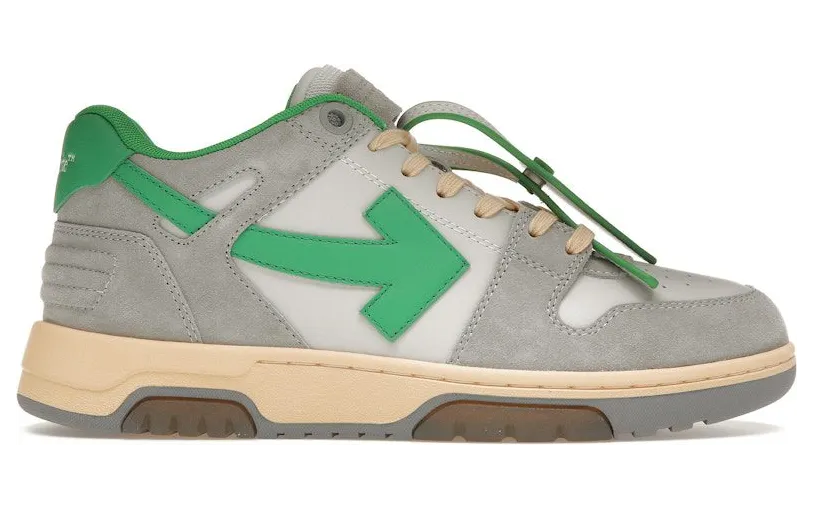 OFF-WHITE Out Of Office OOO Low Tops Light Grey Green (OMIA189S24LEA0110555) (2)
