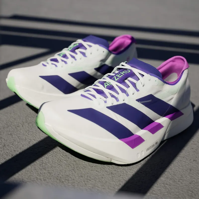 Adidas Adizero Adios Pro 4 “White Purple Lime Burst” (JR1656)