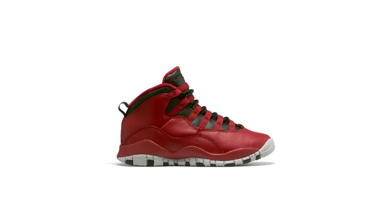 Jordan 10 Retro Bulls Over Broadway (GS) Gym Red/Black/Wolf Grey (705179-601)