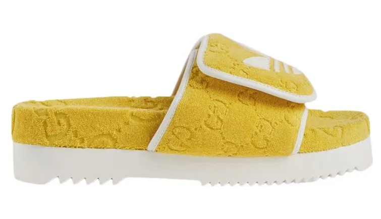 adidas x Gucci GG Platform Sandal Yellow Cotton (702412UU0107171)
