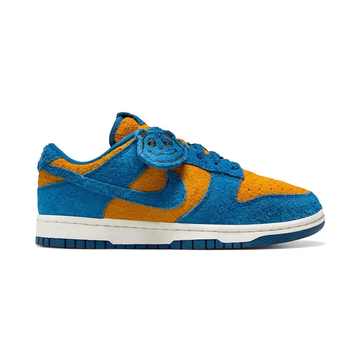 Nike Dunk Low SE Panda-Monium Court Blue Yellow Ochre Suede (IH7648-700)