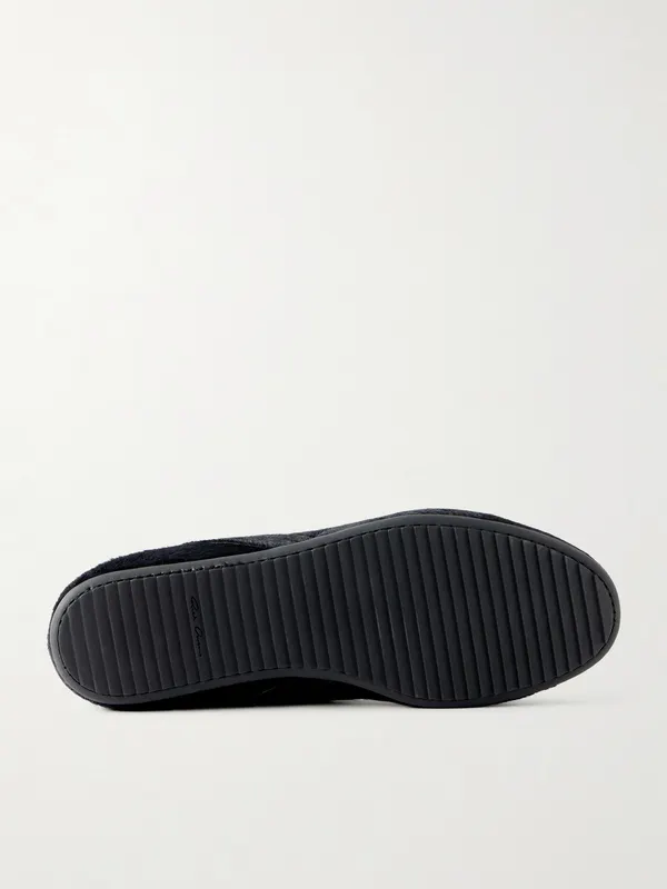 Rick Owens Minimal Sneaks Pony Hair Sneakers Black (RU02F4889) (3)