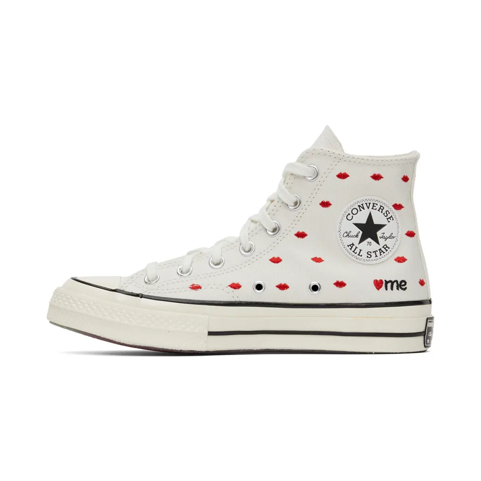 Converse Chuck 70 Embroidered Lips Vintage White/university Red (A01601C)