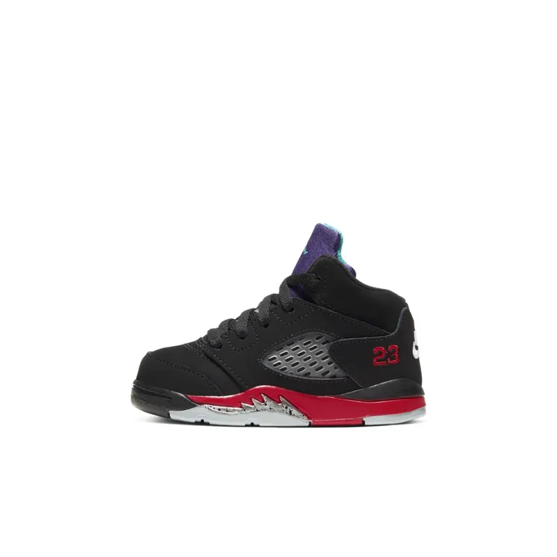 Jordan 5 Retro Top 3 (TD) Black/Fire Red-Grape Ice-New Emerald (CZ2991-001)
