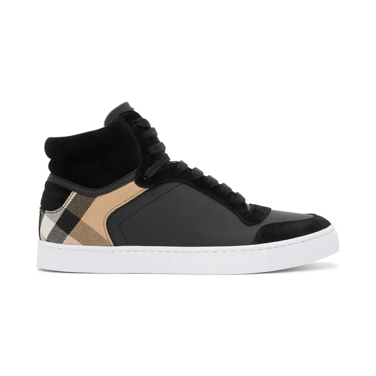 Burberry Black House Check Reeth High-Top Sneakers (8024122)