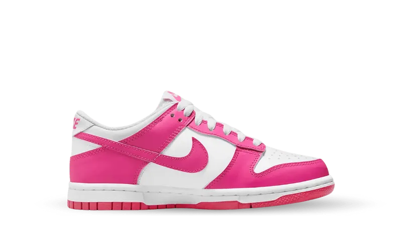 Nike Dunk Low Laser Fuchsia White (GS) (FB9109-102)