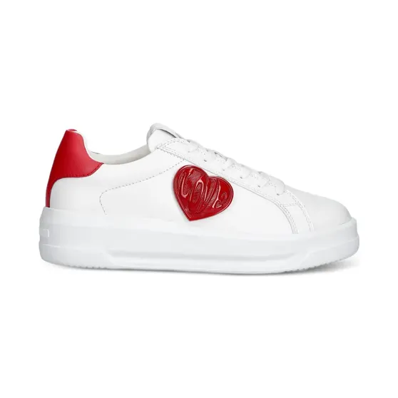 Love Moschino mit Herz-Patch “White” (JA15235G1PIAQ)