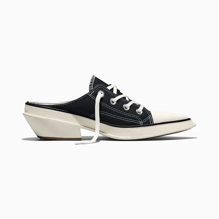 Converse Chuck 70 Low De Luxe Pointed Mule Heel Platform Black Egret (Women’s) (A16060C)