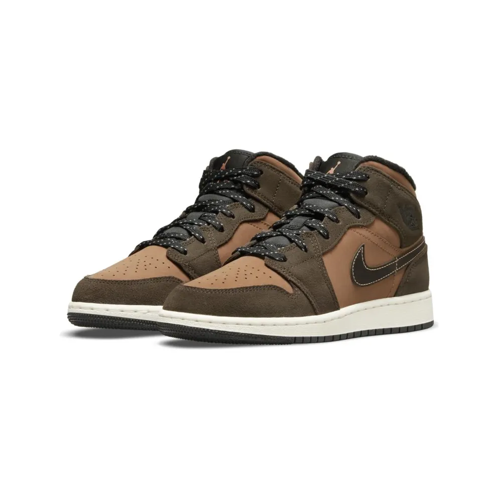 Jordan 1 Mid SE Dark Chocolate (GS) (DC7248-200)