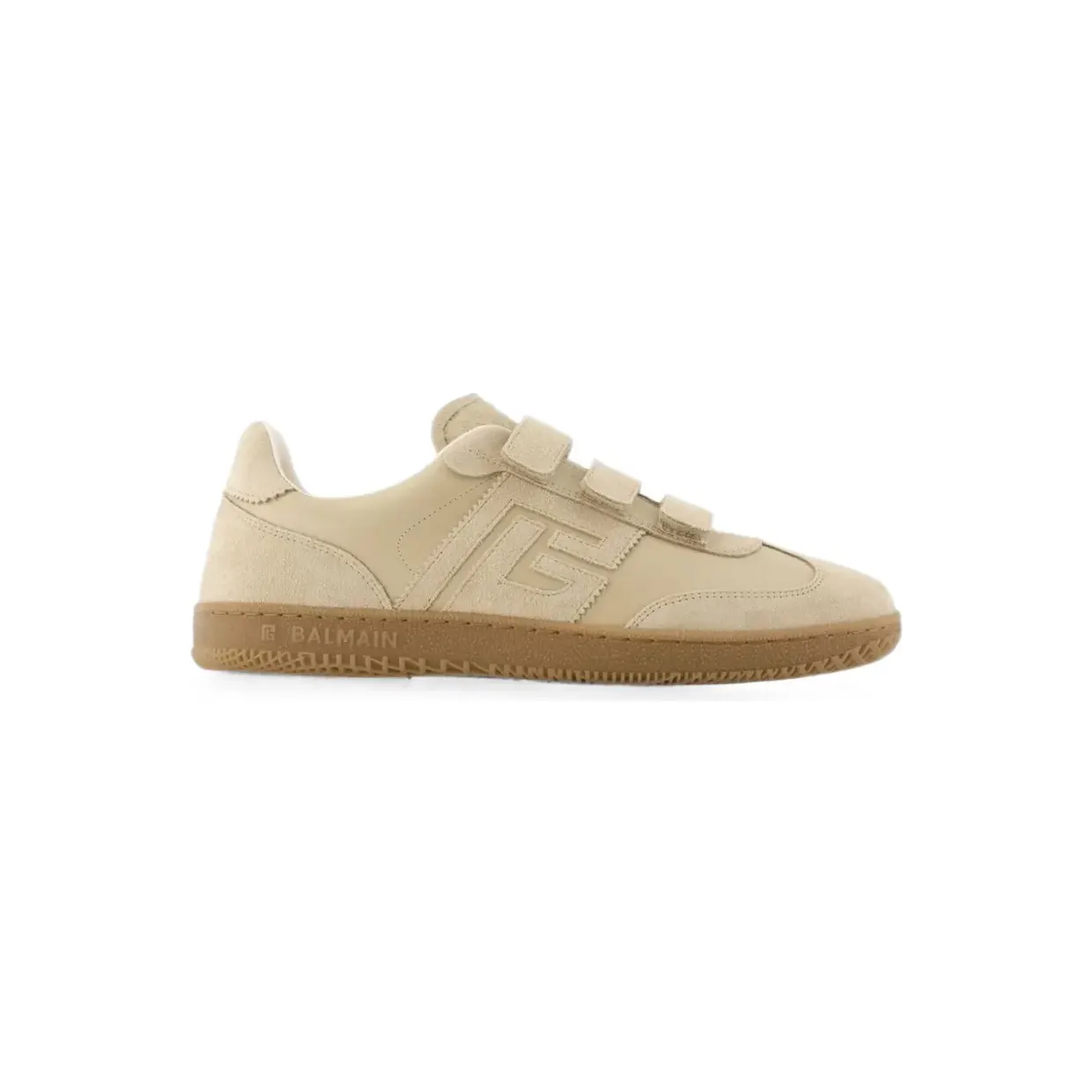 Balmain Swan sneakers met klittenband – Beige (HM1VJ423LBEW)