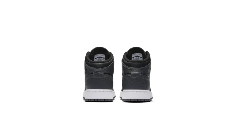 Jordan 1 Mid Black Dark Grey (GS) Black/Dark Grey-Summit White (554725-041)