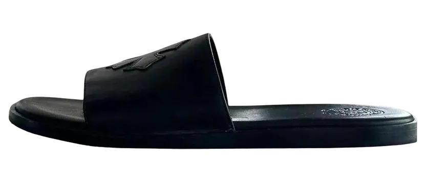 Chrome Hearts Leather Slides “Black” (CHRM0969)