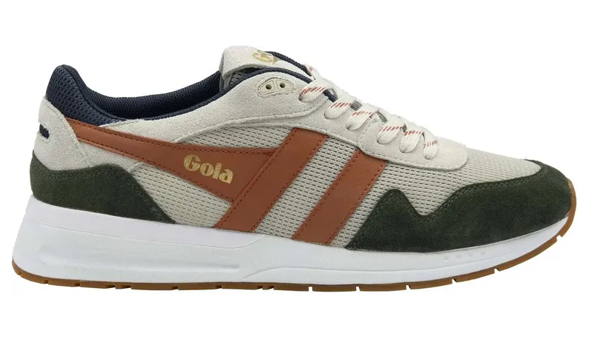 Gola sneaker afgebroken wit/duik kaki/moody oranje (CMB780WU)