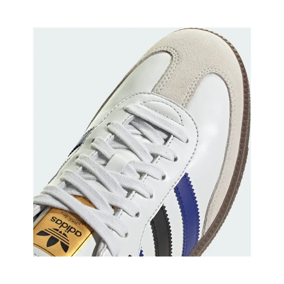 adidas Samba OG Crystal White Active Blue Black (ID1381)