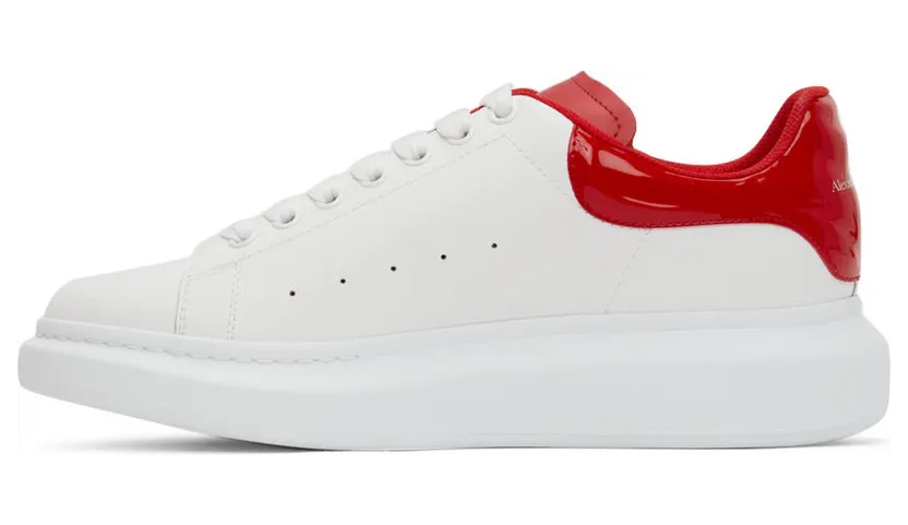 Alexander McQueen White & Red Patent Oversized Sneakers (682399WIB92) (3)
