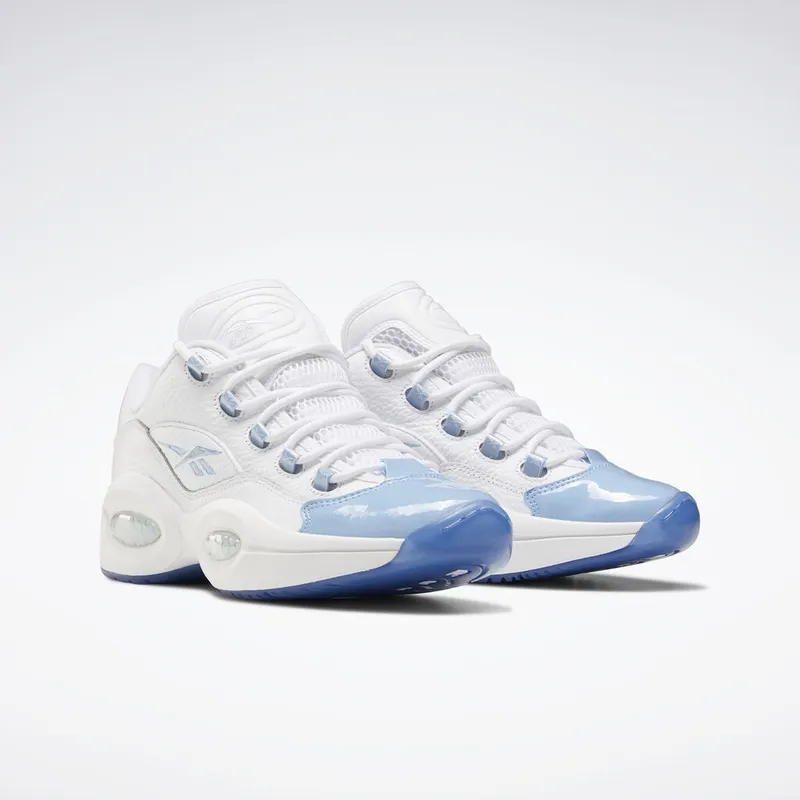 Reebok Question Low Patent Toe Carolina Blue White/Fluid Blue-Reebok Ice (Other Brands Other)