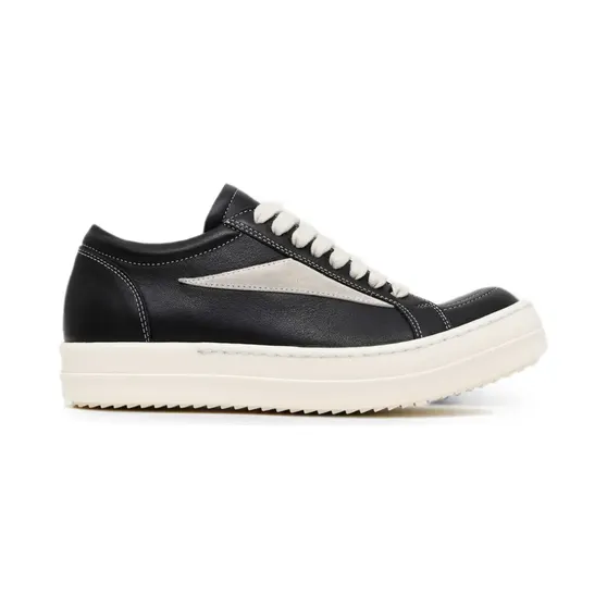 Rick Owens Low-top met contrasterende stiksels “Black” (RP02F5888LCOLVS)
