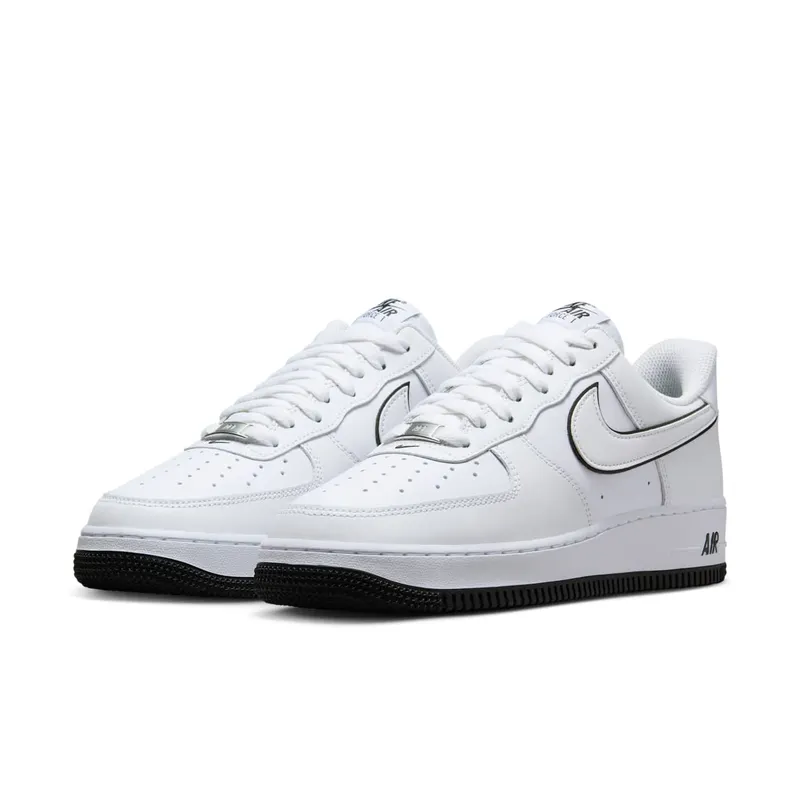 Nike Air Force 1 ’07 Low White Black Outline Swoosh (DV0788-103)