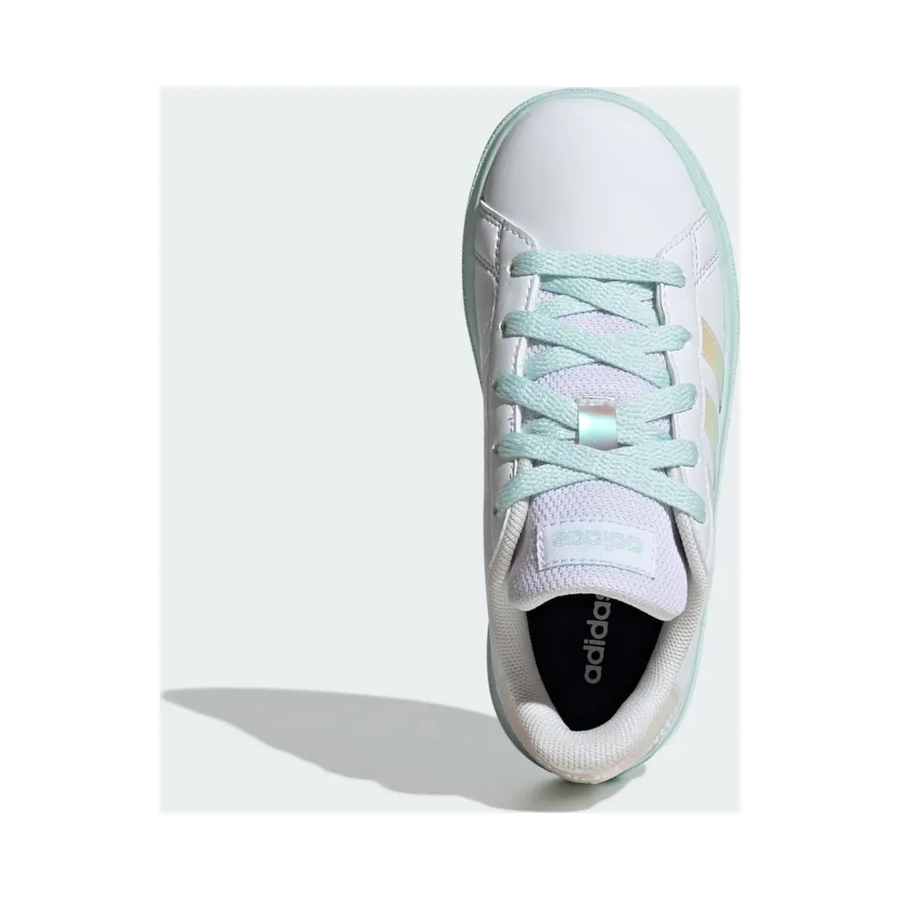 Adidas Grand Court 2.0 GS “Ftwr White / Flash Aqua” (JR6097)