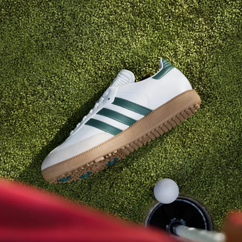 adidas Samba Spikeless Golf Cloud White Collegiate Green Gum (JH6151)