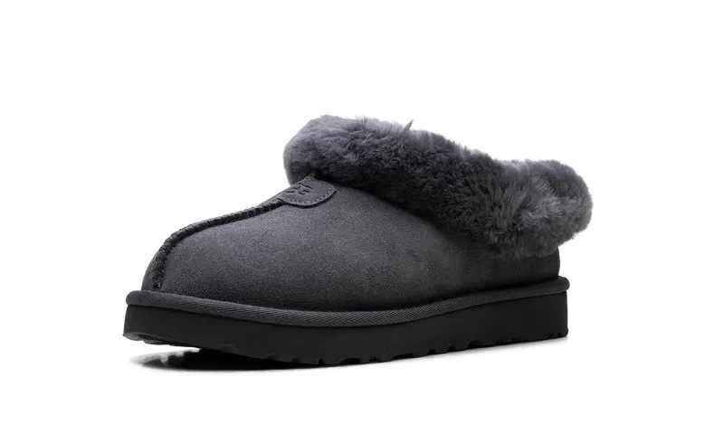 Ugg Tazzette Genuine Shearling Collar Slide “Obsidian” (1134810-OBS)