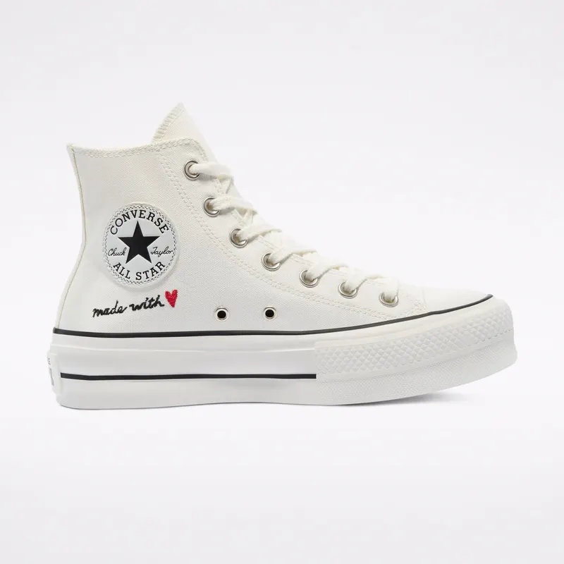 Converse Valentine’s Day Platform Chuck Taylor All Star High Top Vintage White/egret/black (571119C)